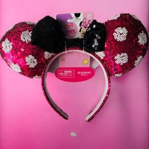 DISNEY Minnie Mouse Sequin Headband NEW With Tags